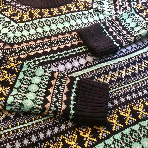 NEW YORK & CO Nordic Fair Isle Mock Knit Sweater - Picture 6 of 8
